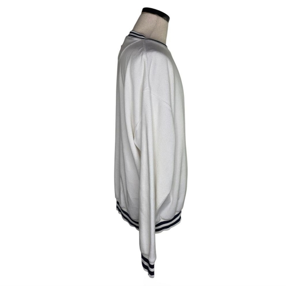 Vintage Chaps Ralph Lauren L White Crewneck Sweatshirt Logo Preppy Streetwear - Picture 6 of 7